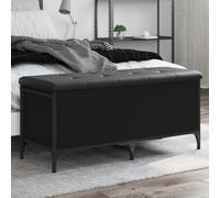 Woonisher Panca Portaoggetti Nera 102x42x45 cm in Legno Multistratomobiletto mobili H6mobiletto soggiorno