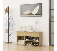 Woonisher Panca Portascarpe Rovere Sonoma 103x30x54,5 cm in Truciolatomobiletto mobili H6mobiletto soggiorno