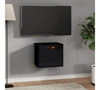 Woonisher Pensile Nero 40x30x35 cm in Legno Massello di Pino