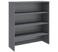 Woonisher Piano Credenza HAMAR Grigio Scuro 90x30x100 cm Legno di Pino credenza cucina dispensa cucina credenza cucina alta