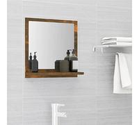 Woonisher Specchio da Bagno Rovere Fumo 40x10,5x37cm in Legno Multistratomobiletto mobili H6mobiletto soggiorno