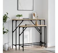 Woonisher Tavolini Consolle 2 pz Rovere Sonoma in Legno Multistrato Tavolo da soggiorno in materiale a base di legno tavolino da caffè