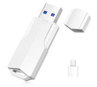 Wooolken Chiavetta USB 3.0 128GB con Cappuccio Protettivo, Pen Drive USB con Adattatore USB-C e Cordino, Pennetta USB Compatibile con PC, Laptop, TV, MacBook, Chromebook