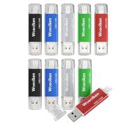 WOOOLKEN Chiavetta USB C 8 GB 10 Pezzi, Pen drive USB 2.0 Type C 8 GB 2 in 1 OTG Pennetta USB C per PC/New MacBook/Tablet/Smartphone Huawei, Samsung, Xiaomi, Oneplus (5colori)