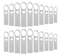 WOOOLKEN Chiavetta USB Mini da 8GB, 20 Pezzi, Impermeabile, 8 GB, USB, in Metallo, Confezione da 20 Pezzi Pen Drive (Argento)