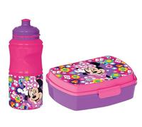 WOOPARTY Set Scuola Minnie Mouse bambina - Portapranzo e Borraccia 380 ml, Pranzo e Merenda, Ideale per Bambini