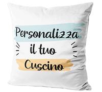Woopers Cuscino Personalizzato con Foto e Scritte, Stampa Fronte-Retro, Sfoderabile, 40x40, con Imbottitura. Idea Regalo Compleanno, Anniversario, Fidanzati.