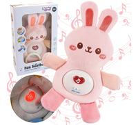 Woopie Baby coniglietto di peluche interattivo con ninnananne, luce e suoni - rosa