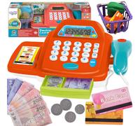 woopie cassa giocattolo con calcolatrice e accessori