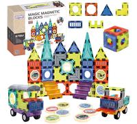 Woopie costruzioni magnetiche 3D - castello e veicoli, 71 pezzi
