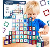 Woopie costruzioni magnetiche per imparare le lettere, 70 pezzi
