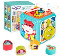 WOOPIE cubo sensoriale interattivo Montessori 6 in 1 con gioco a incastri