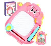 woopie lavagna magnetica 2in1 con znikopis e gioco flipper - rosa