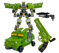 Woopie Robot da combattimento trasformabile verde 3 in 1 e lancia-dardi