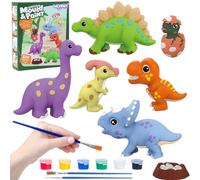 Woopie set creativo con colori DIY - calchi in gesso di dinosauri da colorare