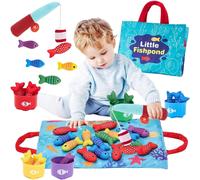Woopie set del piccolo pescatore per imparare a contare, 22 pezzi