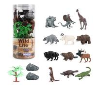 WOOPIE set di figurine di animali selvatici, 15 pz