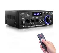 Woopker AK45 pro Amplificatore Audio Bluetooth 5.0, Amplificatore HiFi Stereo, 50wx2 potenza nominale 2.0 CH Mini Amplificatore Ricevitore Stereo Amp per auto Home Theater, W/2 Mic/SD/RCA/USB/FM Radio