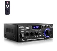 WOOPKER AK45 Pro Amplificatore Home Audio Stereo Ricevitori con Bluetooth 5.0, Max 400W, 2.0 Canali Stereo Amplificatore Sistema per Home Theater, Karaoke, Garage, Home Amp con USB, SD, RCA, 2 MIC in