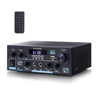 Woopker AK55 Amplificatore Bluetooth 5.0 Home Audio, 2.0 Canali Max 450W Potenza Stereo Amplificatore Ricevitore w/USB/AUX/RCA/Opt/COA/2 MIC in per altoparlanti Home Theater