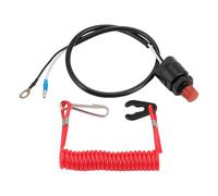 WOOSTAR 2 Fili Interruttore di Arresto con Cavo di Sicurezza Sostituzione per 2 Tempi 4 Tempi 6HP-25HP Motore Fuoribordo OEM 6E9-82575-00 6E9-82575-01 6E9-82575-02 65W-82575-00 F2.6-02010200