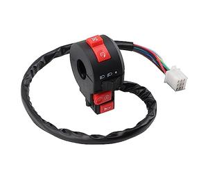 WOOSTAR Manubrio Moto 22mm 4 Funzione Giusto Interruttore Avviamento con Pulsante del Corno Sostituzione per 110cc 125cc 150cc 200cc 250cc ATV Quad Motociclo Dirt Pit Bike
