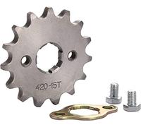 WOOSTAR Pignone Anteriore Moto 420 da 15 Denti 20mm per 50cc 110cc 125cc Dirt Pit Bike Mini Bike ATV 4 Wheeler Ciclomotor