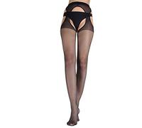WOOTI TIGHTS Collant Donna Strip Panty 15 Den Setificato - Velato - Elegante, Sexy e Confortevole - Traspirante Made in Italy