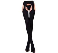 WOOTI TIGHTS Strip Panty MESSICANA M-L NERO Microfibra 100 den, Calza Collant Sexy, Elegante, Morbido, Caldo, Adatto alla stagione Invernale, Resistente