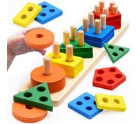 Wootoyz Giocattoli Montessori da Ordinare 1 2 3 Anni, Giochi Bambini 1 2 Anni Giocattoli Legno Bambini 1 2 3 Anni Regalo Regali Natale Bambini 1-3 Anni Giochi Educativi 1-3 Anni