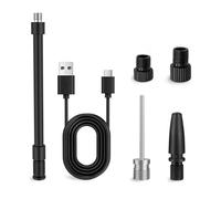 Woowind Adattatore valvola Presta e Schrader con ago a sfera e cavo USB, applicazione per auto, bicicletta, palla
