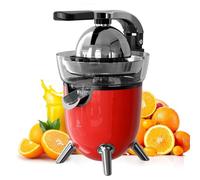 Woox 100 W spremiagrumi elettrico con braccio a leva, spremiagrumi silenzioso con 2 coni per limoni e pompelmi, ugello antigoccia, senza BPA, rimovibile e facile da pulire