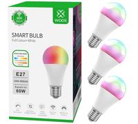 WOOX Lampadine Intelligenti WiFi Che cambiano Colore (Confezione da 3 E27)