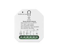 Woox Modulo interruttore intelligente a 2 canali - WiFi 2.4GHz Smart Switch 2-gang