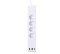 Woox Smart Multi-Plug French Power, Ciabatta intelligente multipresa WiFi con 4 prese francesi e 4 porte USB, compatibile con Alexa, Google Home e IFTTT