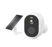 Woox Telecamera Pannello Solare Esterna 2.5K 4MP, Telecamera WiFi Esterno Senza Fili con Batteria Integrata, Visione Notturna a Colori, Rilevamento PIR Persone, IP65, 2.4GHz