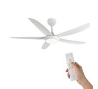 Woox Ventilatore da soffitto con luce, 137 cm, moderno colore legno, LED regolabile 3000 K-6000 K, con telecomando, reversibile, 6 velocità, silenzioso, per camera da letto e soggiorno