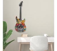 WOOXGEHM Orologio da Parete a Chitarra Finta, Orologio a Chitarra Preciso Nel Tempo, Decorazione da Parete per Casa, Dormitorio e Camera da Letto, Regalo per Gli Amanti Della Musica(Chitarra)