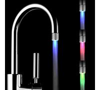 WOOXGEHM Rubinetto LED Tricolore Sensibile Alla Temperatura, con Ampia Superficie di Scorrimento, e Testa di Rubinetto RGB Sensibile Al Cambiamento di Colore, per Cucina e Bagno