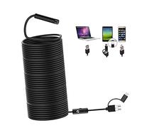 WOOYI 15m 20m 30m 40m 45m Endoscopio, Micro USB/Tipo C 3 in 1 HD 2 MP Tubo di Scarico per Fotocamera Impermeabile per Smartphone Android E iOS, Tablet, per Fognature con 8 Luci A LED