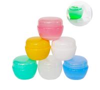 Wopanxye 6 barattoli vuoti da 30 grammi con coperchio, trasparenti per cosmetici, in plastica, per crema, balsamo per labbra e lozione, ombretto, contenitore per bottiglie con 6 etichette per spatulas