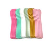 Wopanxye Confezione da 30 spatole cosmetiche per maschere facciali, cucchiaio di plastica usa e getta, 15,5 x 4 cm, 6 colori, multiuso per la cura della pelle, campionamento, ceretta, maschera