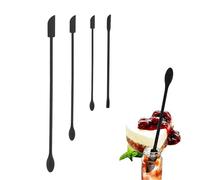 Wopanxye Spatola di bellezza, 4 spatole per trucco per cosmetici e barattoli da cucina, adatta per barattoli di marmellata, lattine strette, paletta piccola in silicone Last Drop, agitatore per