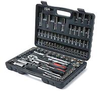 Wopeite 94 Pezzi Set di Chiavi a Bussola con Cricchetto 1/4" Cromo Vanadio Cr-V per auto fai da te Punte PH e PZ