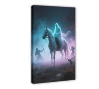 WOPIYNAG Poster su tela con immagine di caccia ai miti europei, fantasma, decorazione per camera da letto, idea regalo, 20 x 30 cm