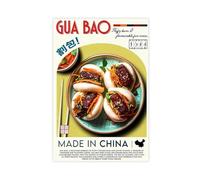 WOPIYNAG Poster su tela con stampa di Gua Bao, decorazione per camera da letto, paesaggio decorativo, regalo, 30 x 45 cm