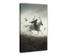 WOPIYNAG Poster su tela, motivo: caccia ai miti europei, fantasma, decorazione per camera da letto, decorazione per la camera da letto, idea regalo, 40 x 60 cm