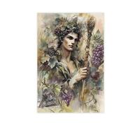 WOPIYNAG Stampa artistica da parete con Dioniso, dio del vino, poster da parete, 40 x 60 cm