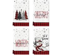 Woplagyreat Decorazioni Natalizie Addobbi Natalizi Natale Tavola Strofinacci Cucina Regali Christmas Canovacci Accessori spugna Asciugamani Regalo Pezze per Pulire Panno Casa