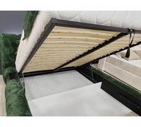 woplus Rete a doghe con meccanismo di sollevamento e molle a gas Rete a doghe pieghevole in metallo con doghe in legno per materassi 160 x 200 cm